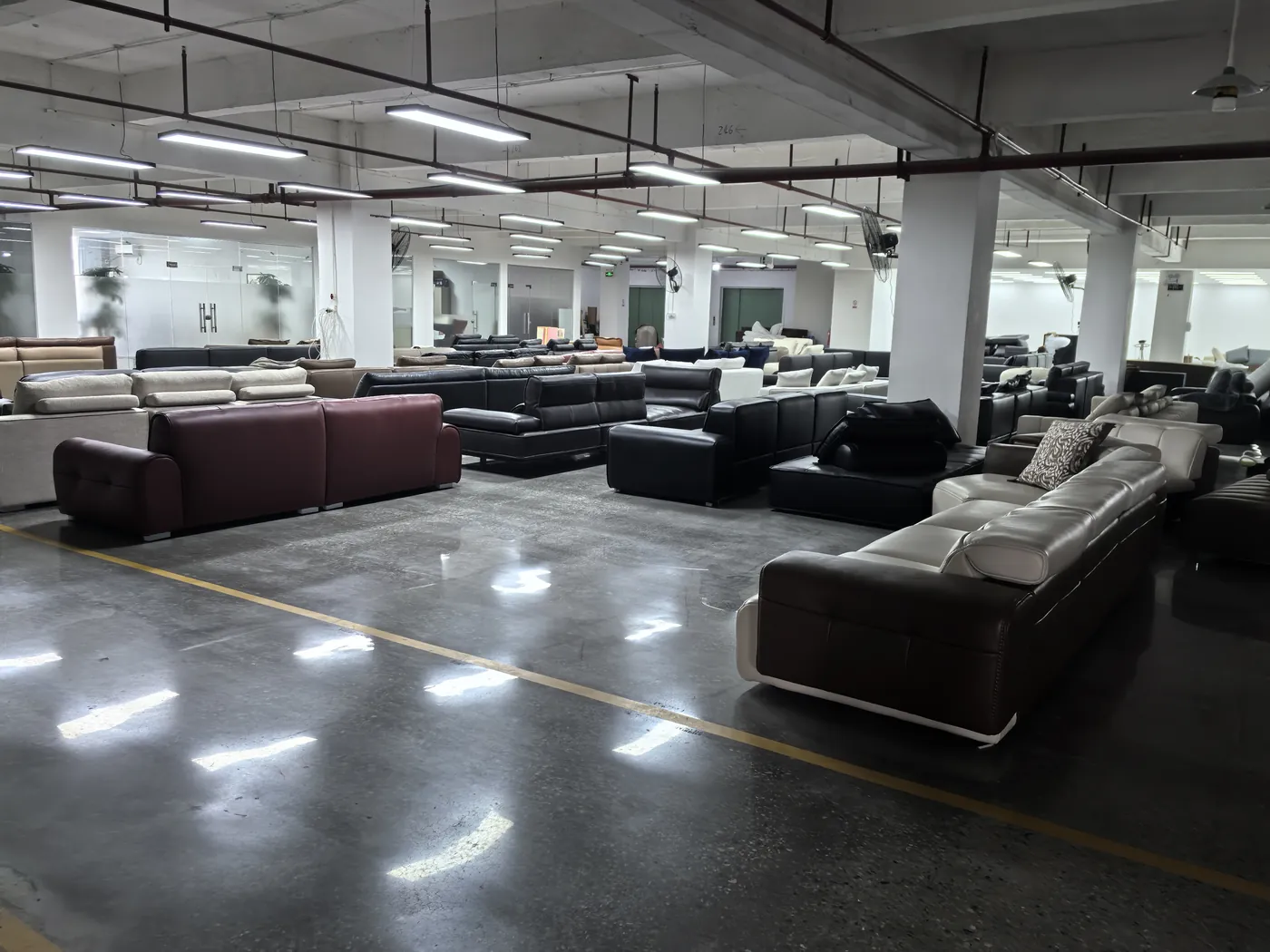 Juxing Furniture finished goods and factory area