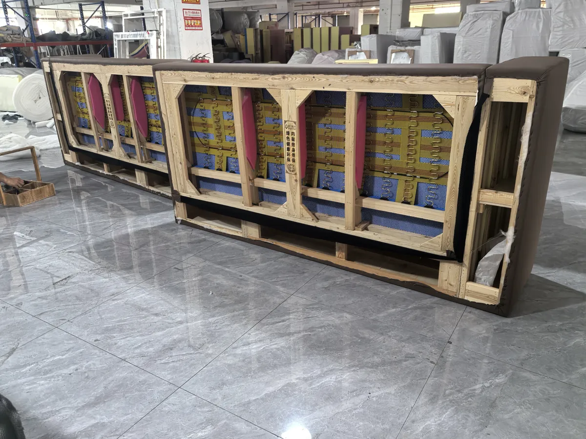 Sofa frame production at Juxing Furniture